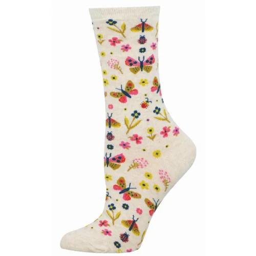 Women's Butterfly Floral - Ivory Heather