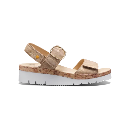 Women's Portola Two Strap Sandal - Gold Metallic Suede