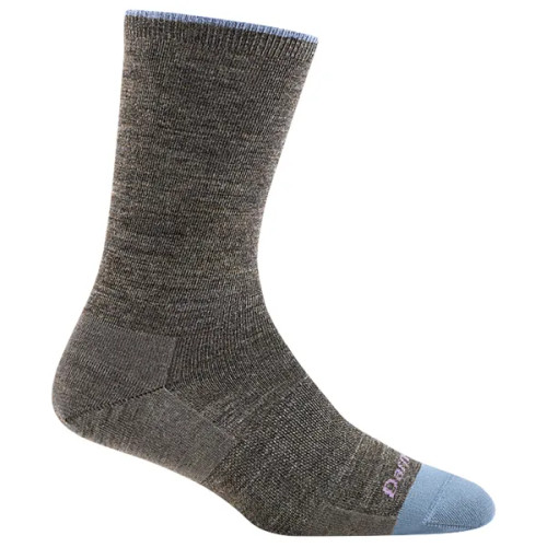 Women's Solid Basic Crew Lightweight - Taupe