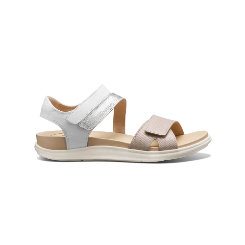Women's Capri Sandal - Textured Pearl Leather