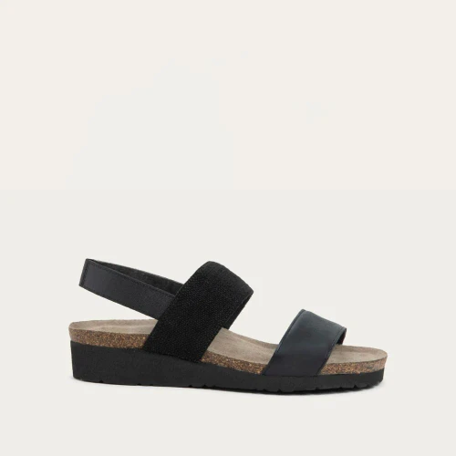 Women's Amy - Black Leather/Black Elastic