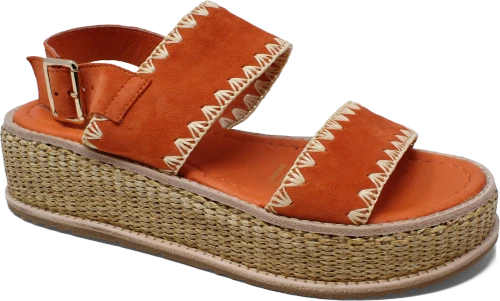 Django Juliette Womens Vera in Dark Orange Suede