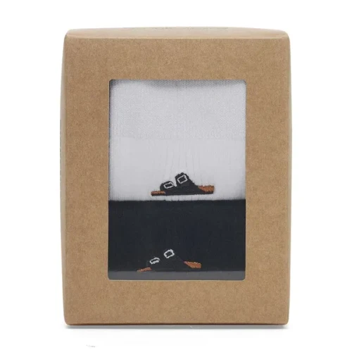 Birkenstock Cotton Ribbed 2 Pack in BlackWhite - Image 1