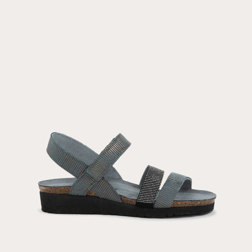 Women's Krista - Graphite Striped Suede with Black