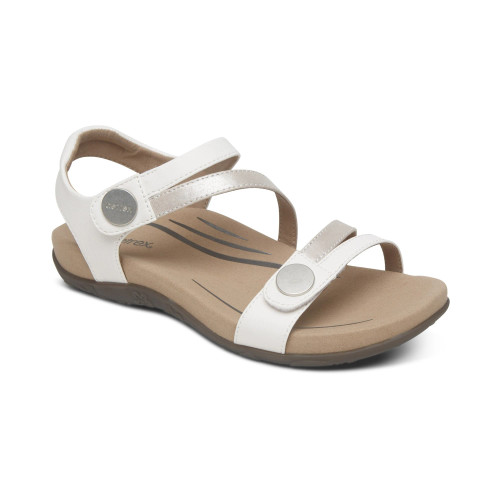 Women's Jess Adjustable Quarter Strap Sandal - White