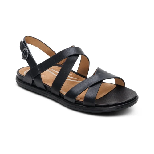 Women's Piper Arch Support Strap Sandal - Black