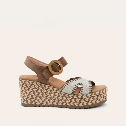Women's Majorca - Brown Cedar Suede/Linen Raffia