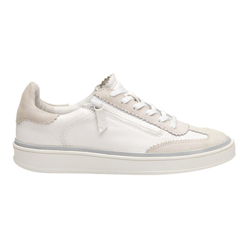 Women's Ashley Side-Zip Lace-Up - White Suede/Glove Leather