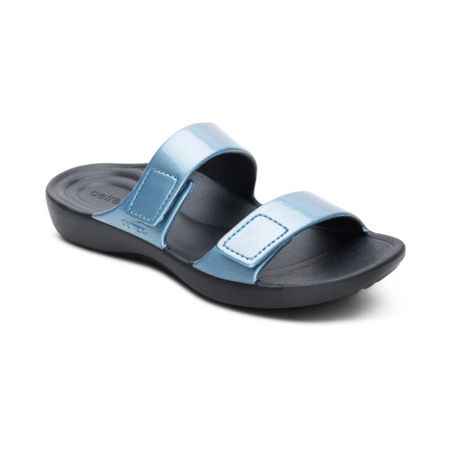 Women's Kaia Two Band Slide - Blue Pearlized