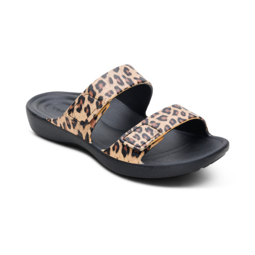Women's Kaia Two Band Slide - Leopard