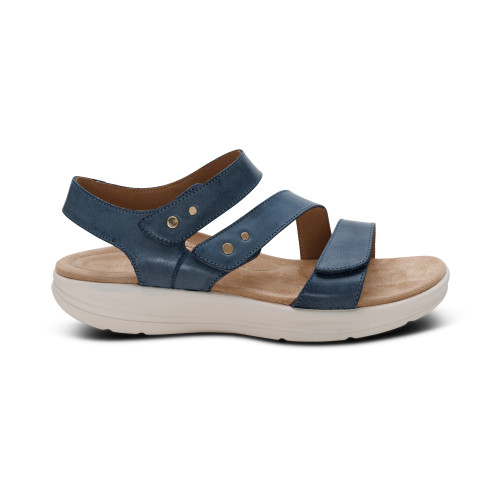 Women's Savannah Adjustable Quarter Strap Sandal - Hazy Blue