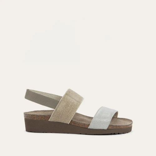 Women's Amy - Beige Lizzard Leather/Beige Elastic