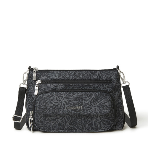 Baggallini Legacy Original Everyday Bag in Midnight Blossom Print - Image 1