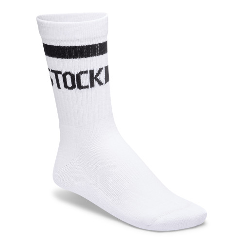 Cotton Crew Stripe - White Black