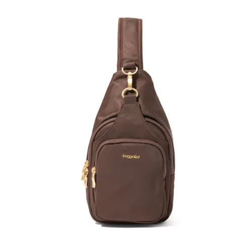 Central Park Sling - Ganache Twill (gold hardware)