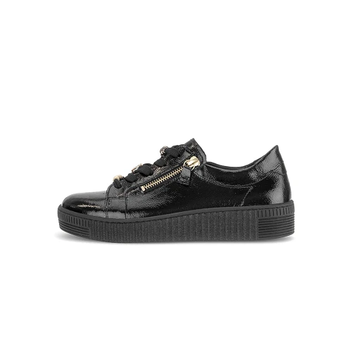 Women's Low Sneaker - Black (Gold)