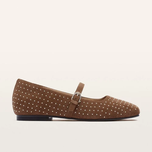Women's Hepburn - Pecan Suede Stud