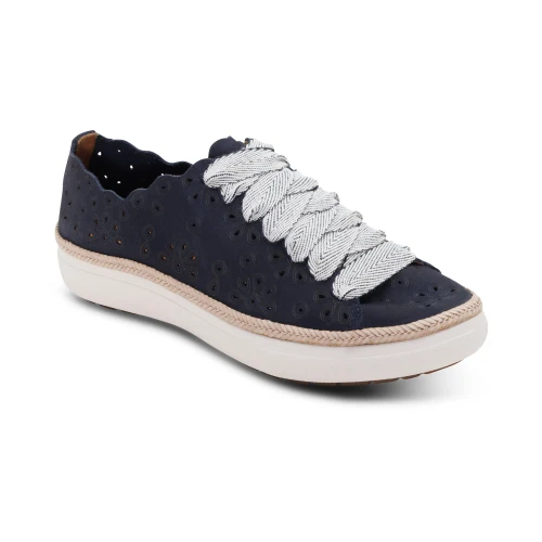 Women's Charlotte Lace-Up Sneaker - Navy Nubuck