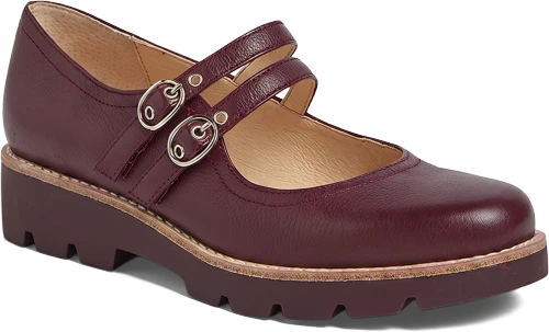 Django Juliette Womens Dabbie in Burgundy-Burgundy Sole Leather - Image 1