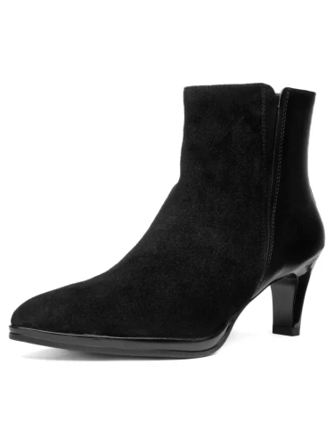 ara Womens Autumn Ankle Boots in Black Kid Suede - Image 1