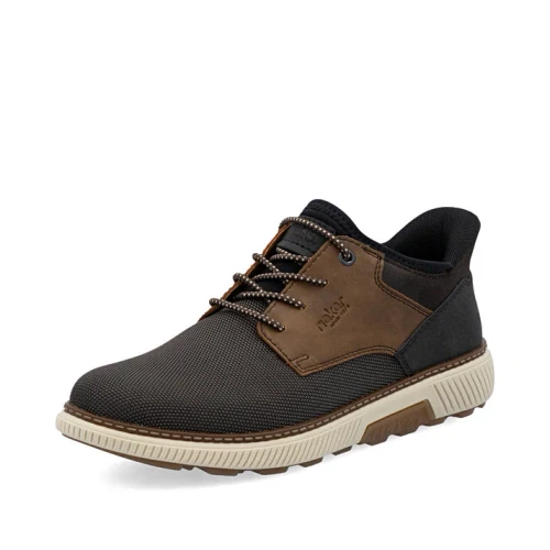 Rieker Mens Stan 57 in Schwarz-BraunNoceBraunSchwa - Image 1