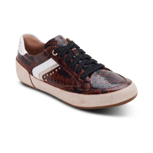 Aetrex Womens Tess in Brown Snake - Image 1