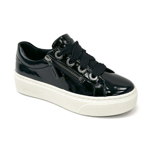 Women's Aubrey Arch Support Platform Sneaker - Black Patent