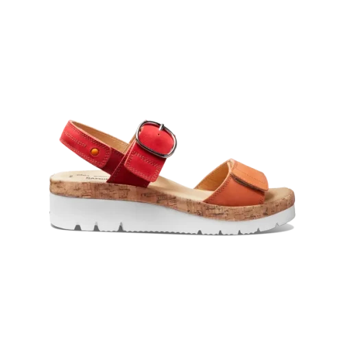 Women's Portola Two Strap Sandal - Two Tone Coral Nubuck