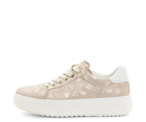 Women's Mikky: Platform Sneaker - Shell Veroncalf Hearts/White