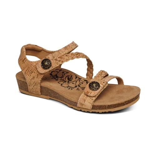 Women's Jillian Braided Quarter Strap Sandal - Cork