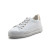 Women's Crystal: Elastic Platform Sneaker - White Calf