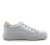 Women's Crystal: Elastic Platform Sneaker - White Calf
