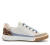 Women's Rio: Inside Zip Sneaker - Cream Calf Leather/Blue Suede