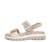 Women's Marbella: Adjustable Sandal - Sand Metallic Leather/Suede