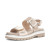 Women's Marbella: Adjustable Sandal - Sand Metallic Leather/Suede