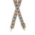 Women's 2" Emb Guitar Strap - Navy Daisy