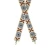 Women's 2" Emb Guitar Strap - Navy Daisy