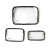 Clear Travel Pouches - Black