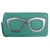 Eyeglass Case with Frame Graphic-6462 - Turquoise/Silver