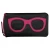 Eyeglass Case with Frame Graphic-6462 - Black/Indian Pink