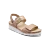 Samuel Hubbard Womens Portola Two Strap Sandal in Gold Metallic Suede - Image 2