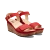 Women's Portola Two Strap Wedge - Red Nubuck