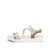 Women's Soft Sandal 3-Strap - Python/Pure Cashmere Metallic
