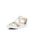 Women's Soft Sandal 3-Strap - Python/Pure Cashmere Metallic