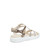 Women's Soft Sandal 3-Strap - Python/Pure Cashmere Metallic