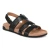 Vionic Womens Eureka Strappy Sandal in Black Leather - Image 1