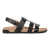 Women's Eureka Strappy Sandal - Black Leather
