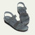 Women's Krista - Graphite Striped Suede with Black
