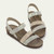Women's Krista - Platinum Striped Suede with Light Gold