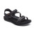 Women's Jess Adjustable Quarter Strap Sandal - Black Sparkle
